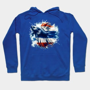 Betta Plakat Thailand Flag Siamese Fighting Fish Aquarium Hoodie